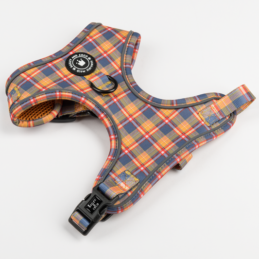 Adjustable Glow Harness® - Rustic Tartan
